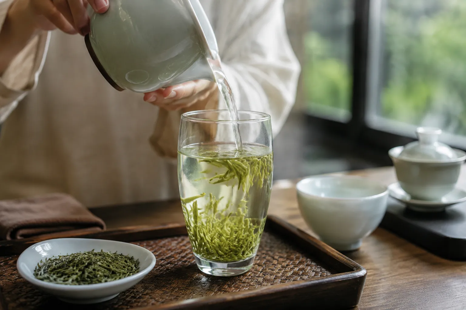 How Longjing Tea Is Served to Guests